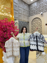 Cute Summer Embroidery Shirt With Rhinestone Lino (PRM-590)